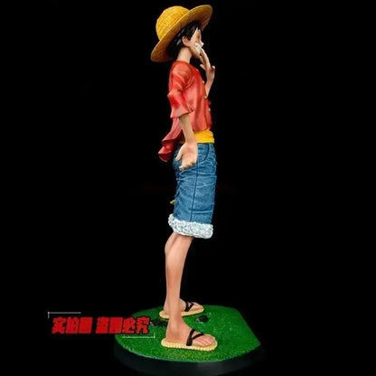One Piece 42.5cm Straw Hat Monkey D. Luffy Figure – 1/4 Scale Large Smiley Anime Statue, Decorative Doll Toy Gift