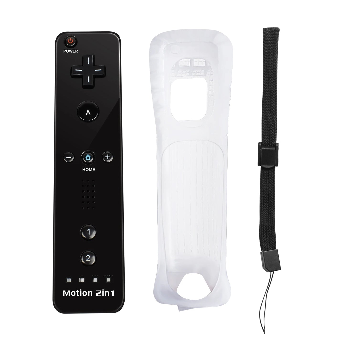 2-in-1 Nintendo Wii Controller Set | Wireless Remote Gamepad with Motion Plus Joystick & Silicone Case