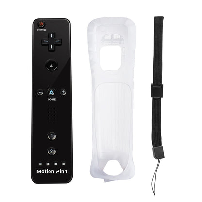 2-in-1 Nintendo Wii Controller Set — Wireless Motion Plus Gamepad with Silicone Case