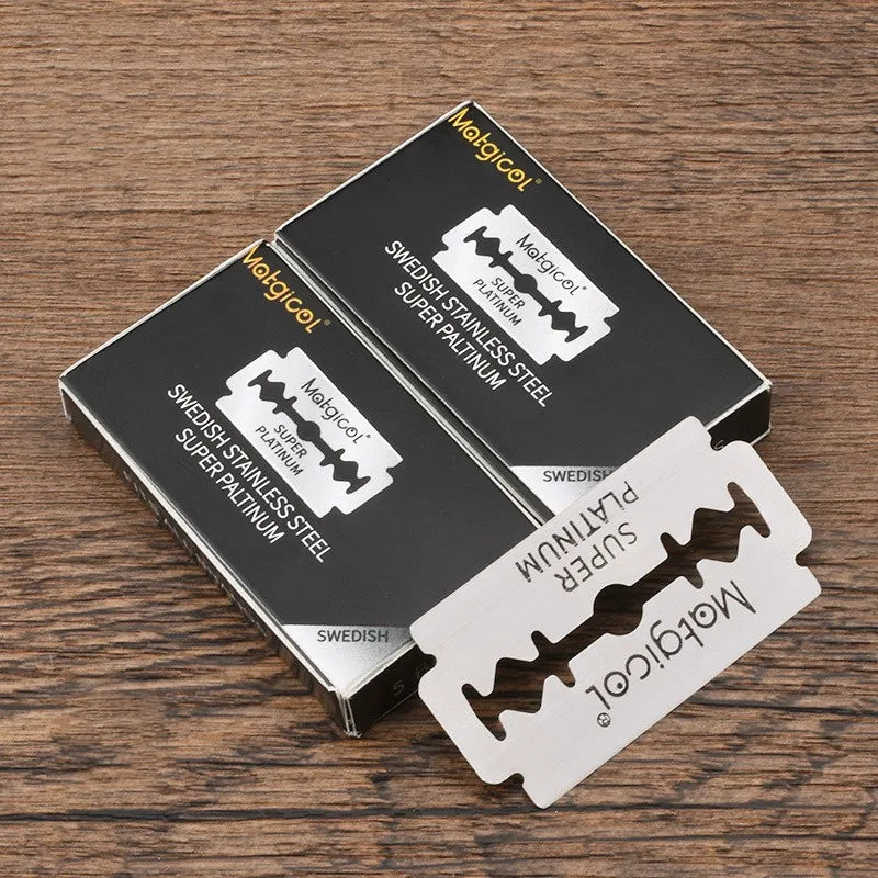 100PCS Double Edge Razor Blades – Stainless Steel Shaving Blades for Men, Manual Razor Blade Shaving Tool