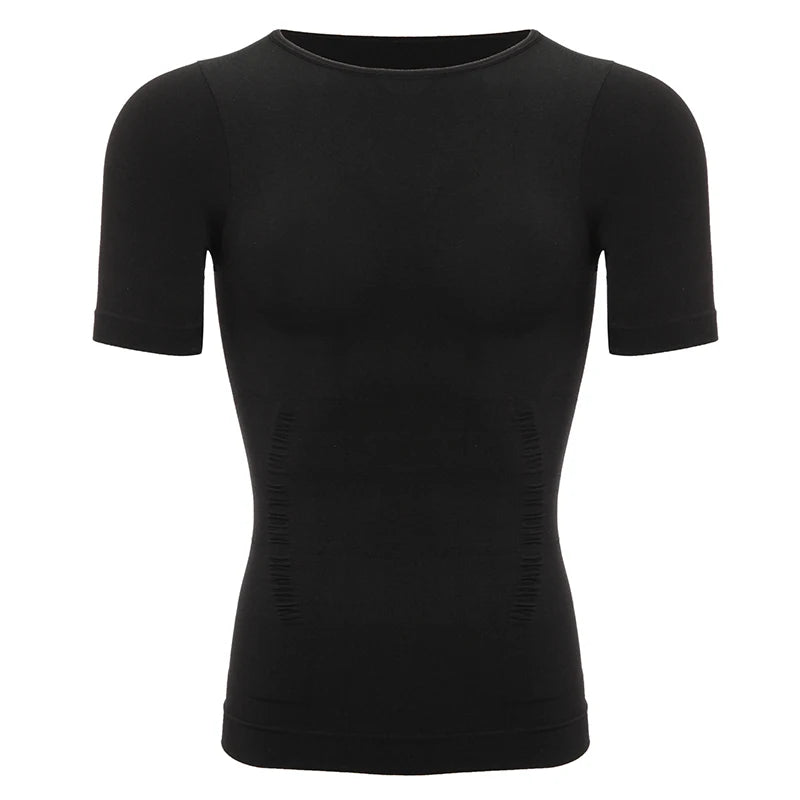 Men’s Weight Loss Body Shaper T-Shirt – Slimming Compression Gynecomastia Undershirt Waist Trainer Muscle Tank Top