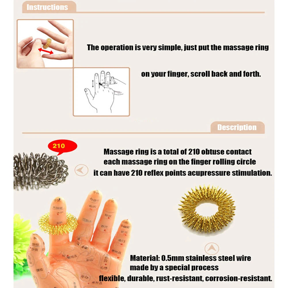 9pcs Hand & Foot Magnetic Therapy Spiky Massage Balls – Acupressure Trigger Point Pain Relief Pocket Massager