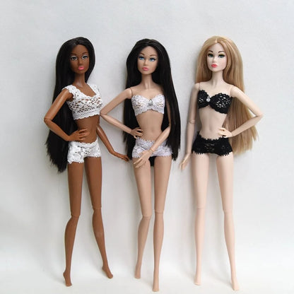 FR Supermodel 1/6 BABI Doll – Movable Joints, DIY Dress-Up Princess with Head & Body Accessories, White/Normal/Chocolate Skin
