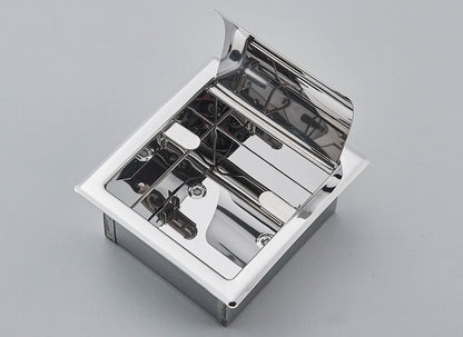 Onyzpily Bathroom Toilet Paper Holder | Chrome Finish Stainless Steel Tissue Box Holder, Wall Mounted, Black & Chrome