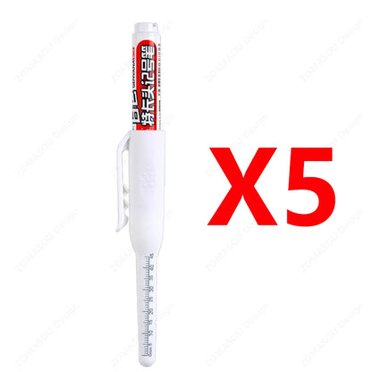 Carpenter Marker Pens — 45mm Long Nib Head, Hole Marker for Woodworking, 100-1PCS White/Black/Blue/Red Hand Tools