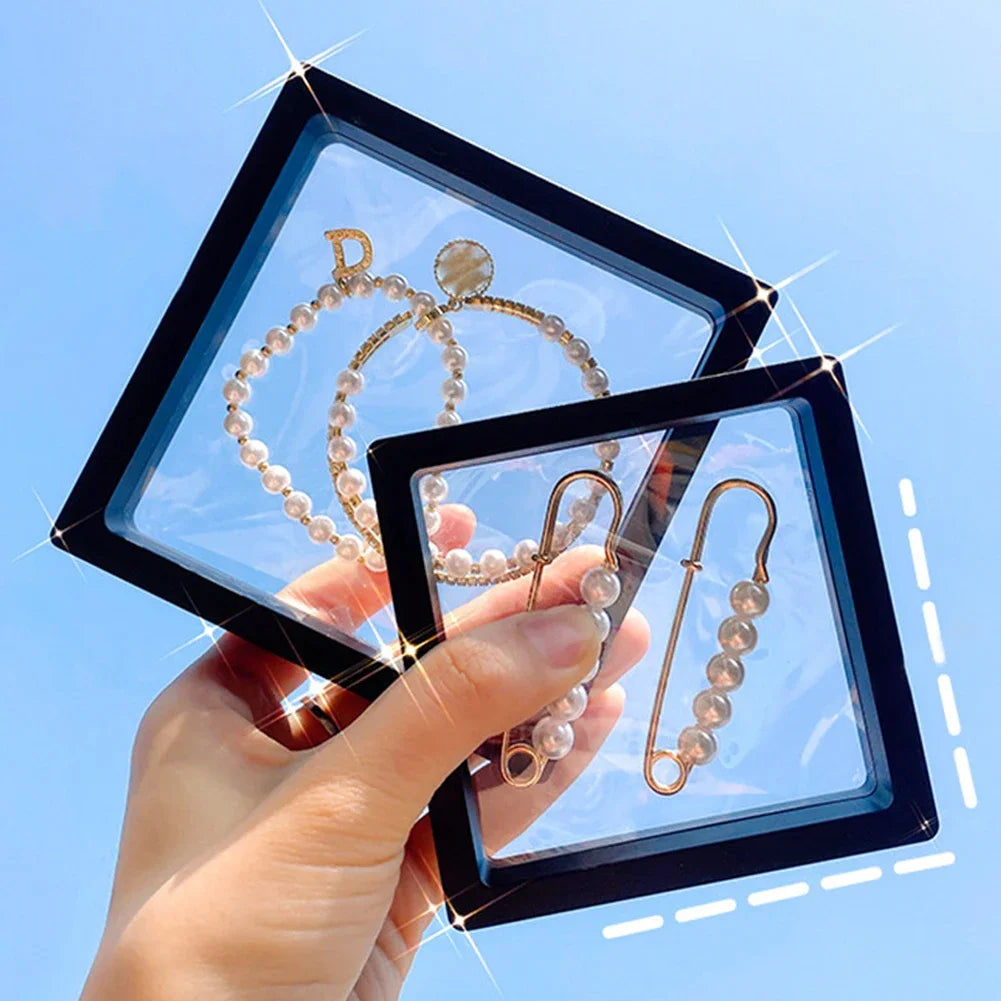 3D Acrylic Floating Frame Display Stand for Coins, Medals & Jewelry – Creative Showcase Holder