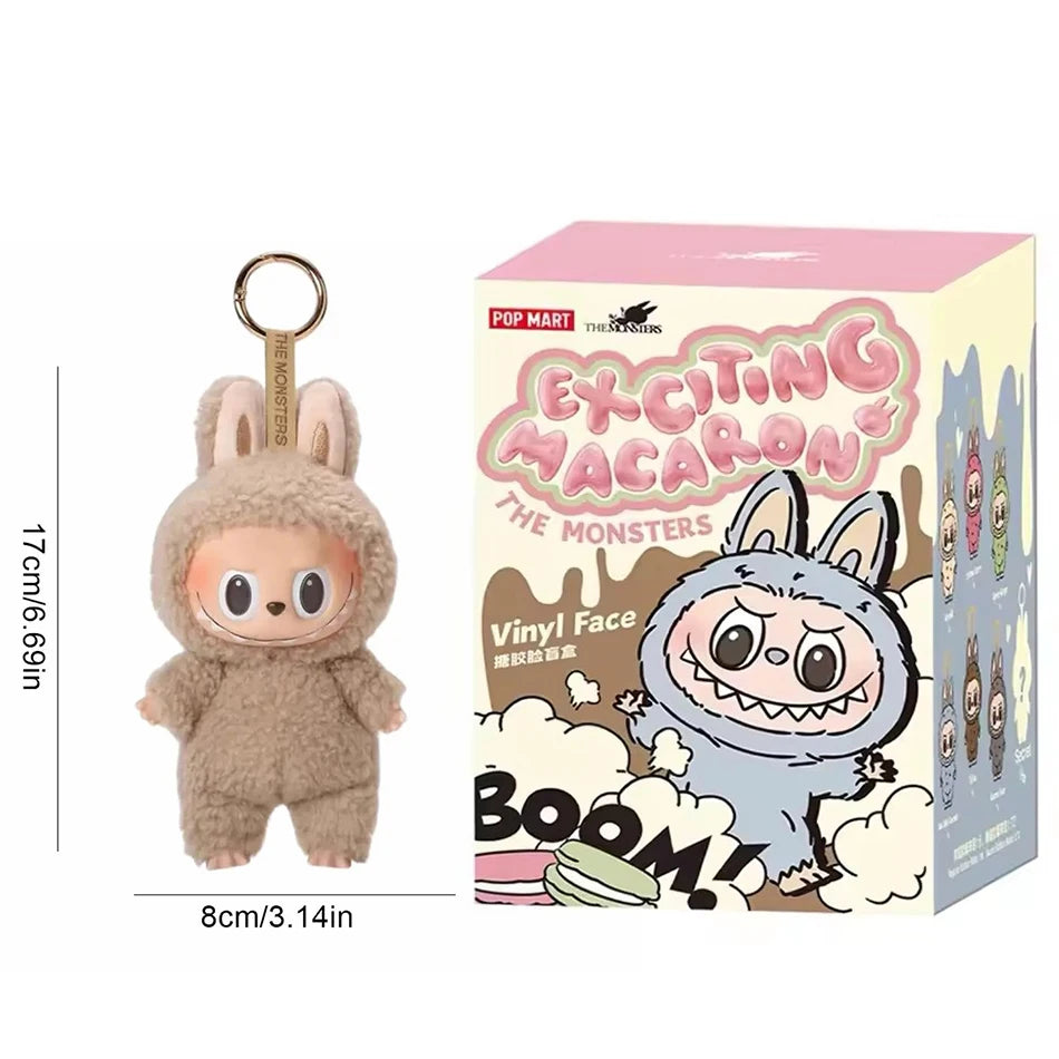 High-Quality Cute Labubu The Monsters Box Toy – Cardiac Macarone Kawaii Figure Model Bag, 1:1 Replica Gift