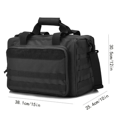 Tactical Gun Range Bag - Deluxe Pistol Shooting Duffle Bag for Range Gear & Accessories