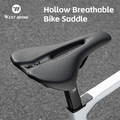 WEST BIKING Bicycle Saddle - Hollow PU Anti-Slip Shock-Absorbing MTB Road Bike Seat Cushion