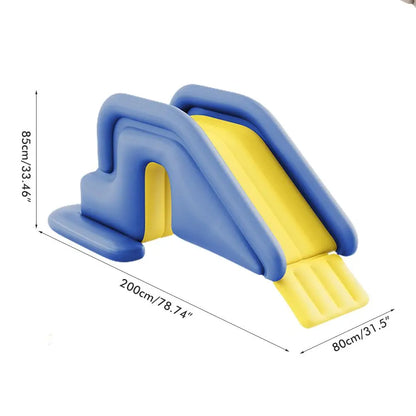 Inflatable Kids Slide & Climbing Wall Combo – Compact Outdoor Inflatable Play Park for Backyard Fun & Activities