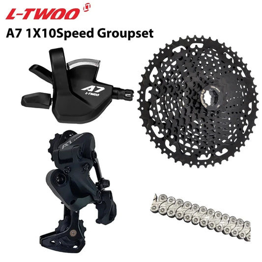 LTWOO A7 1x10S Groupset – 10-Speed Shifter & Derailleur with SUNSHINE Cassette 36T-50T & VXM Chain for MTB
