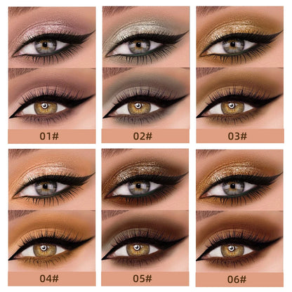 QIBEST Double-Head Glitter Liquid Eyeshadow – Contour Blush, Shimmer & Matte Pigment for Natural Cheek & Eye Makeup