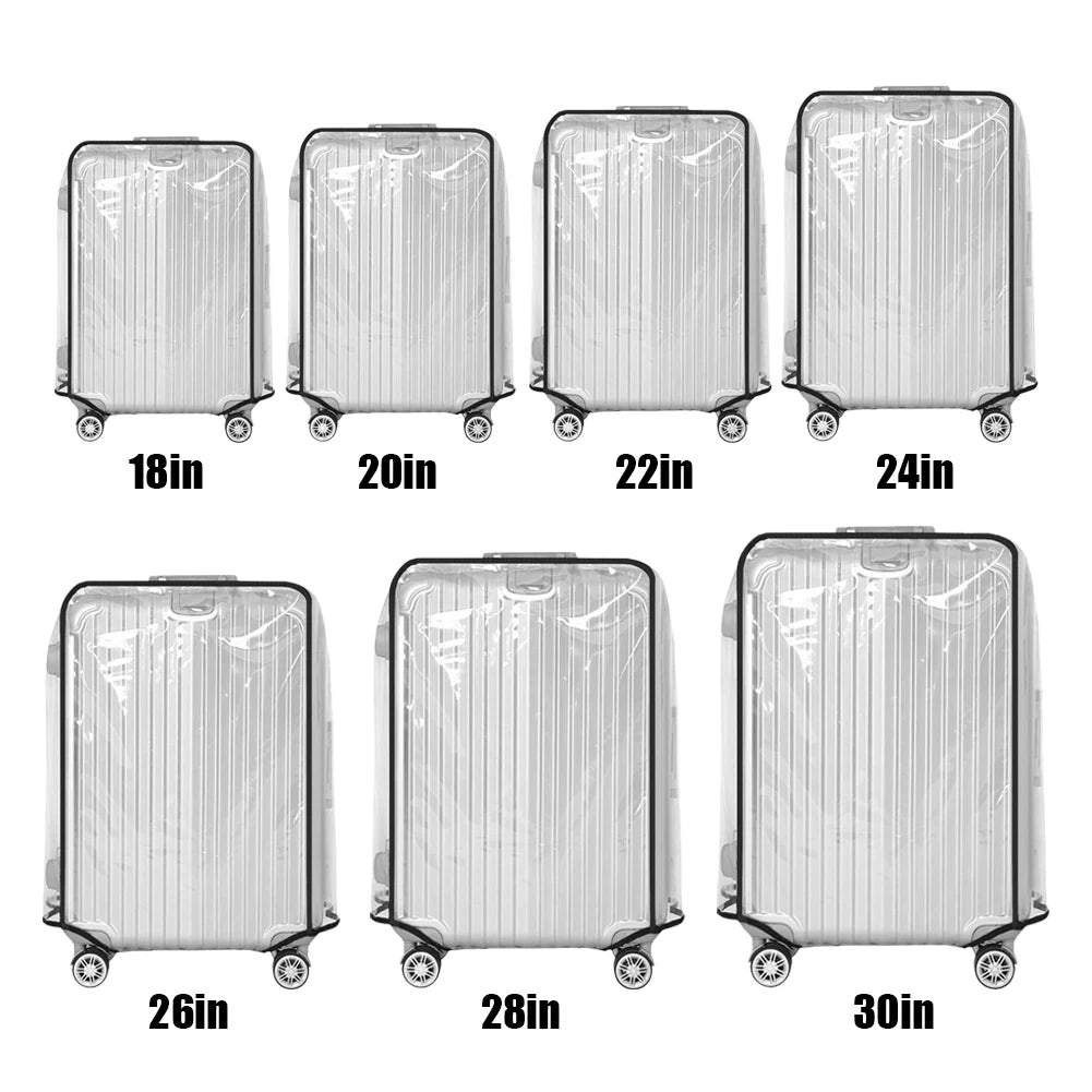 18-30inch Transparent Luggage Protector Cover: Waterproof Dustproof Suitcase Shield - Rolling Luggage Suitcase Cover