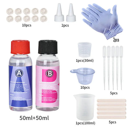 1:1 Crystal Clear Epoxy Resin Kit – High Gloss, Bubble-Free Art Resin for Coating, Casting & DIY Jewelry Making
