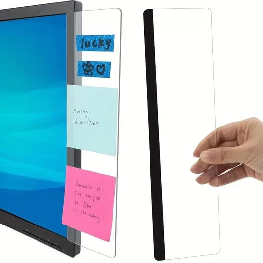 Computer Monitor Memo Board — Office & Home Desk Accessories, Note Clip for Messages and Organization