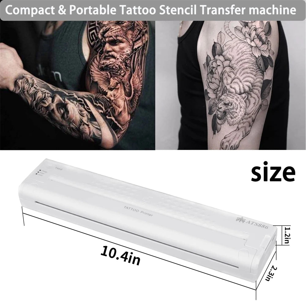 ATS886 Portable Tattoo Stencil Printer – Thermal Stencil Maker & Copier