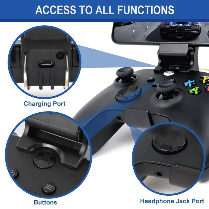 Mobile Phone Clip Stand: Compatible Xbox Series S X Controller Mount Holder - Handle Bracket for Xbox Series S/X Gamepad