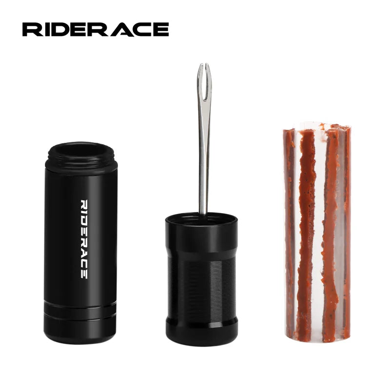 RIDERACE Bicycle Tire Repair Tool Kit — MTB & Road Bike Tubeless Puncture Sealant Set
