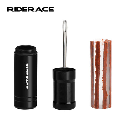 RIDERACE Bicycle Tire Repair Tool Kit — MTB & Road Bike Tubeless Puncture Sealant Set
