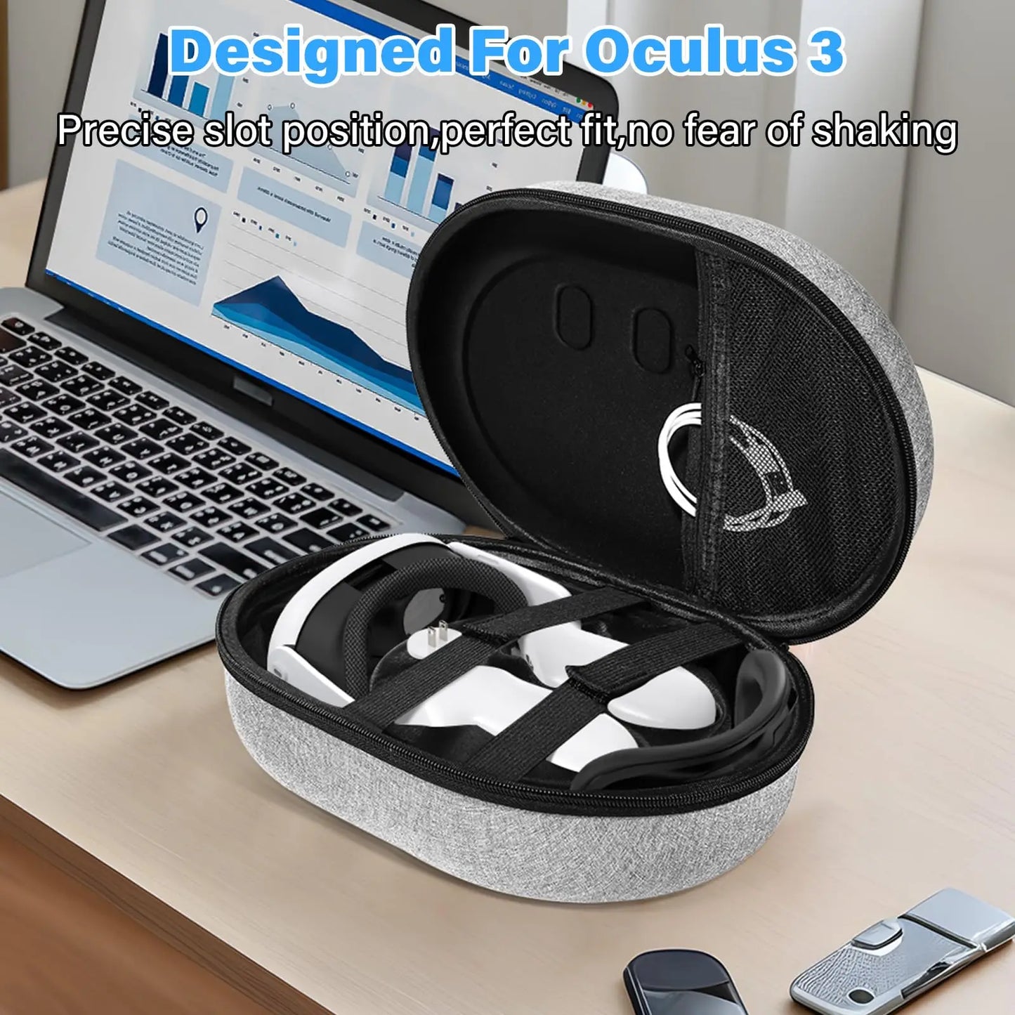 Hard Carrying Case for Meta Quest 3 – Portable Travel Protection VR Accessories