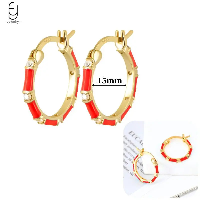 925 Sterling Silver Earrings for Women – Cute Starfish & Shrimp Pendant, Red Chili & Star Enamel Gold Fashion Jewelry