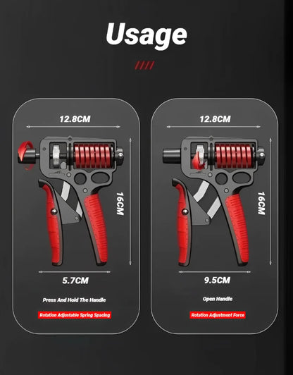 5–165kg Adjustable Hand Grip Strengthener — Heavy-Duty Forearm & Finger Expander (Steel Spring)