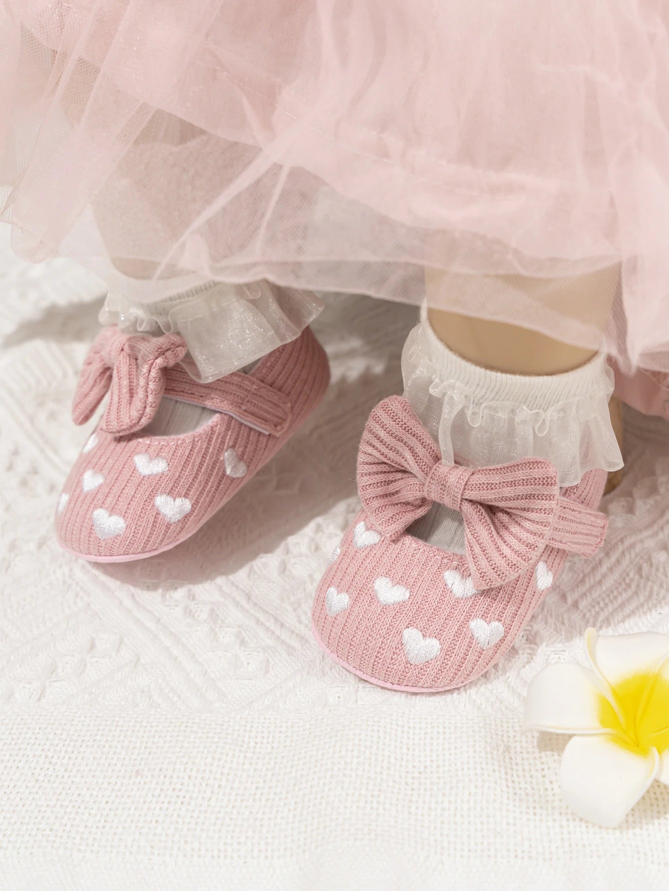 Meckior Baby Girl Shoes — Spring & Autumn Cotton Sole Moccasins with Bow, Anti-Slip First Walkers for Newborns & Toddlers