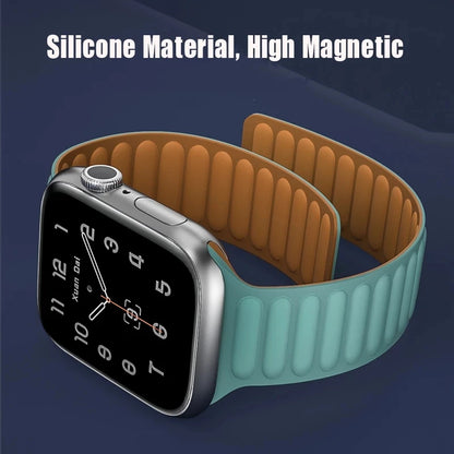 Magnetic Silicone Link Bracelet for Apple Watch Ultra | Fits 38mm-49mm | Compatible with iWatch Series 3-8 and SE