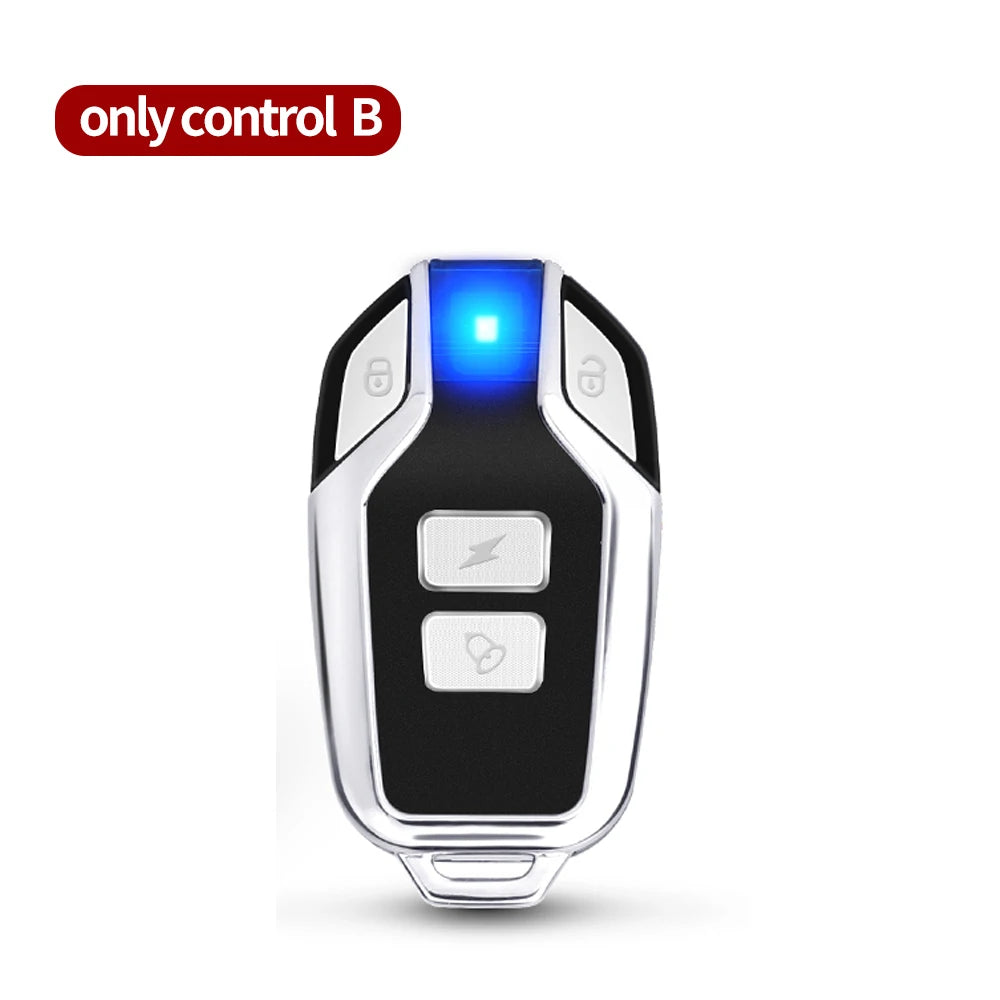 ELECTOP Wireless Bicycle Alarm & Taillight – Waterproof Vibration Anti-Theft Burglar Alarm with Remote Control Brake Sensing Safety Light for Bike & Motorcycle