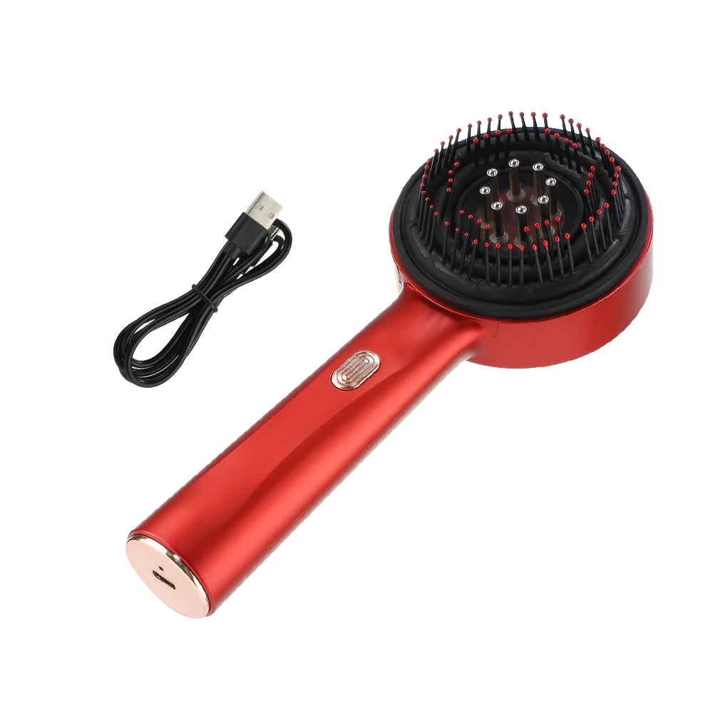 Electric Scalp Massage Comb – Red Light Therapy Hair Growth Brush with Vibration, Anti-Hair Loss & Oil Applicator