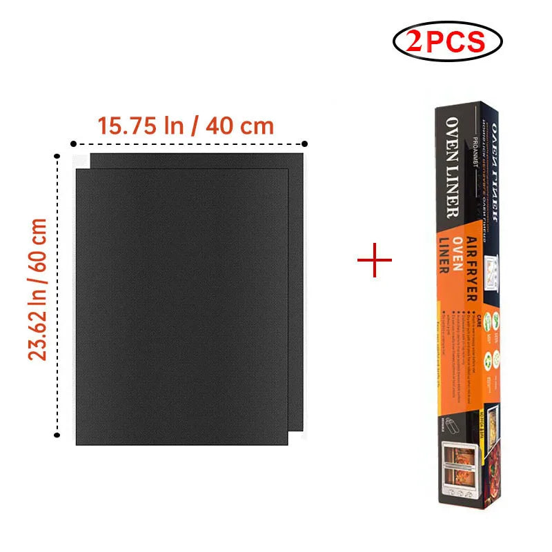 Reusable BBQ Grill & Oven Mat - Non-Stick Heat Resistant Baking Liner for Grilling, Cooking & Oven Protection
