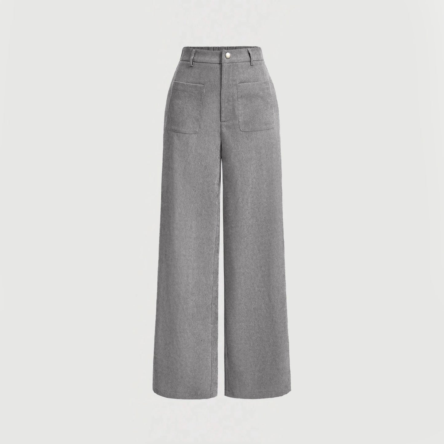 Mia Muse Women's All-Season Casual Pants – Retro Vintage Pocket, Natural Waist, Full Length for Any Occasion