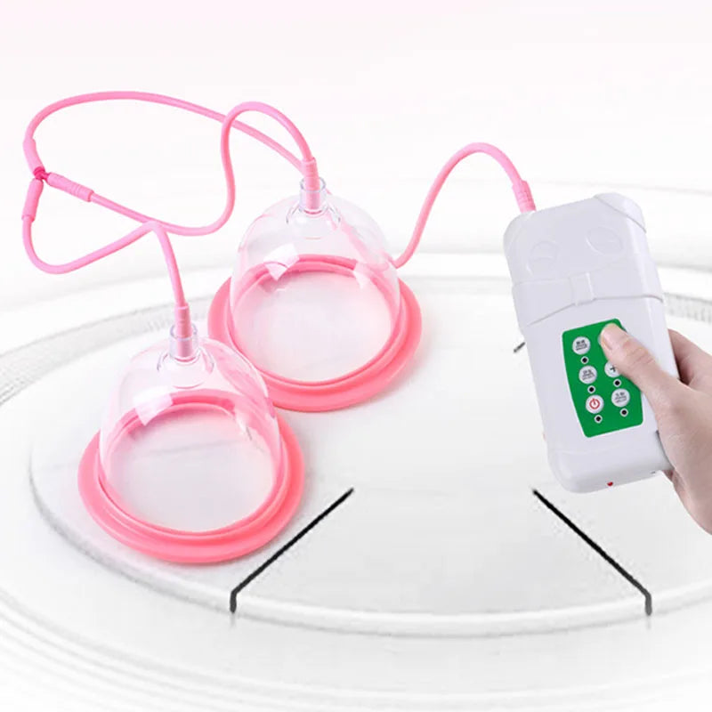 E-Cup Vacuum Suction Breast Enlargement & Body Massage Device, Multi-Function Cupping System for Neck, Back, Butt Lift & Nipple Care