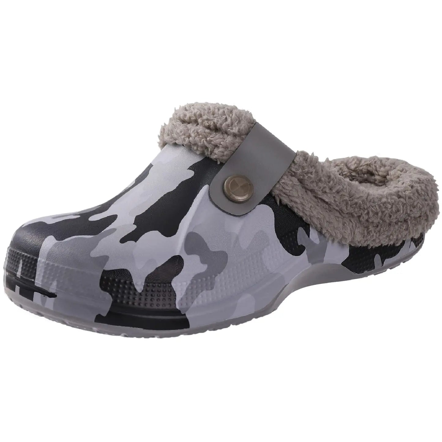 Bebealy Casual Women’s Garden Shoes & Warm Fluffy Men’s Waterproof Winter Slippers – Outdoor Antiskid Classic Leopard Design