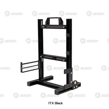 Aluminum Open Frame PC Case – Supports ITX/MATX/ATX Motherboards, Vertical Gaming Cabinet for DIY & Water Cooling Builds