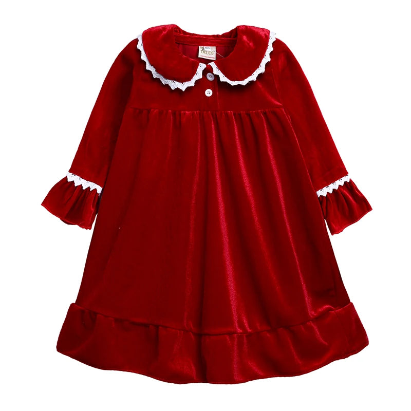 2025 Kids Christmas Pajama Set – Velvet Long Sleeve Sleepwear with Pants