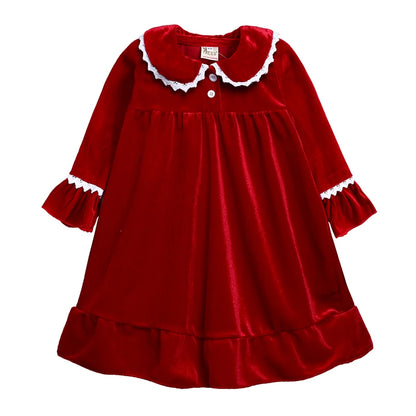 2025 Kids Christmas Pajama Set – Velvet Long Sleeve Loungewear & Sleepwear for Boys & Girls