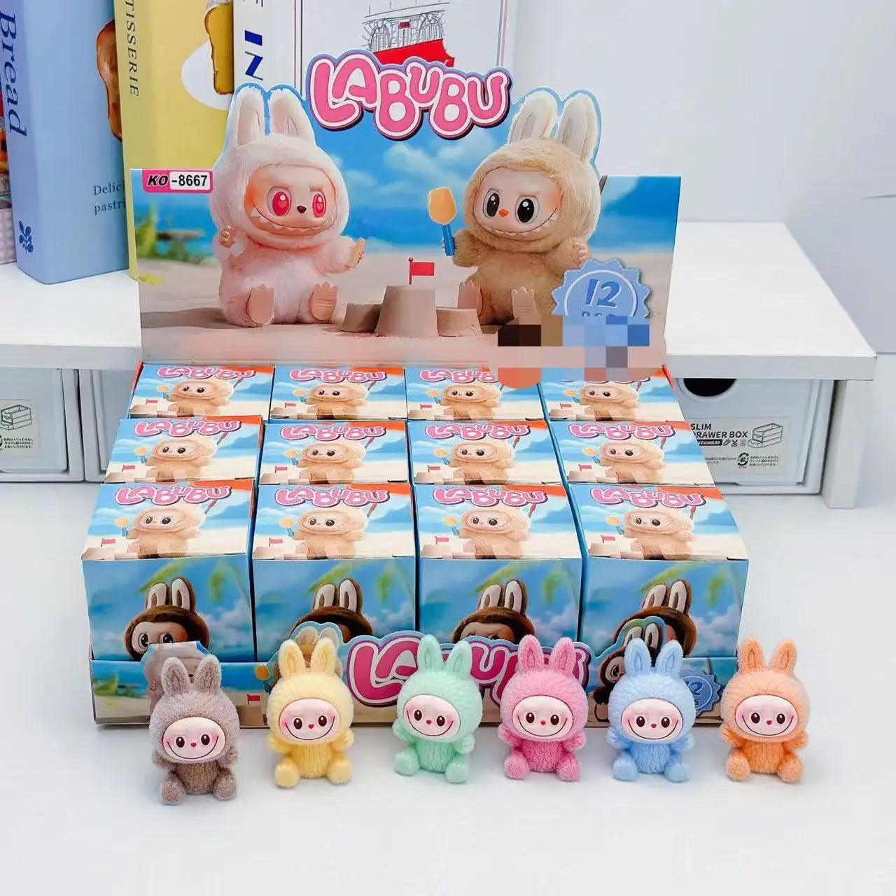 12PCS Labubu Blind Box Mini Anime Figures – Collectible Ornaments & Dolls for Kids, Fans, Christmas & Birthday Gifts