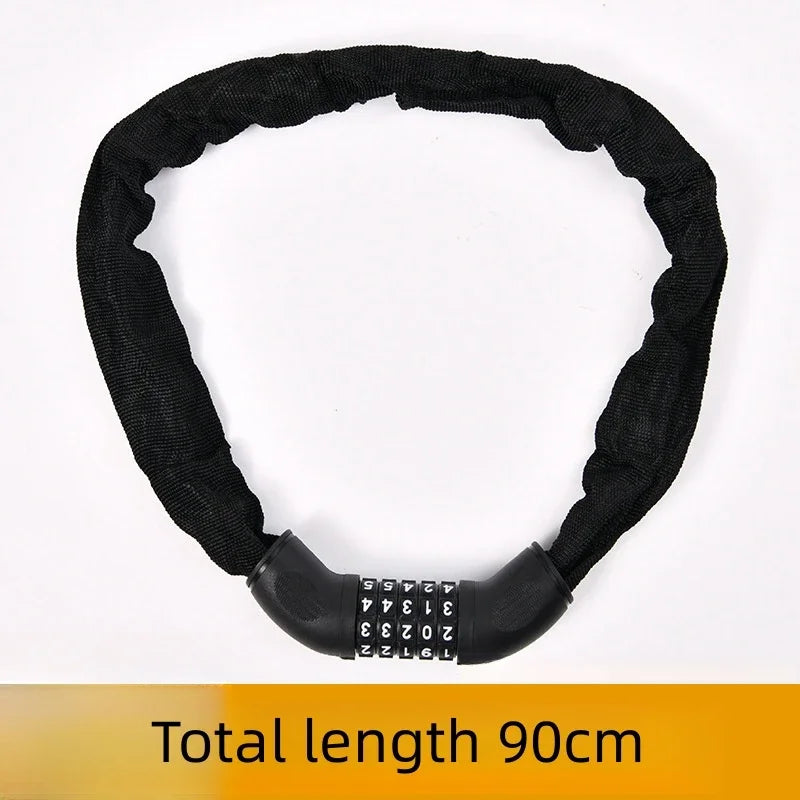 Motorcycle & Bicycle Chain Lock – Portable Electric Car Anti-Theft Lock for Mountain Bikes and Motorcycles