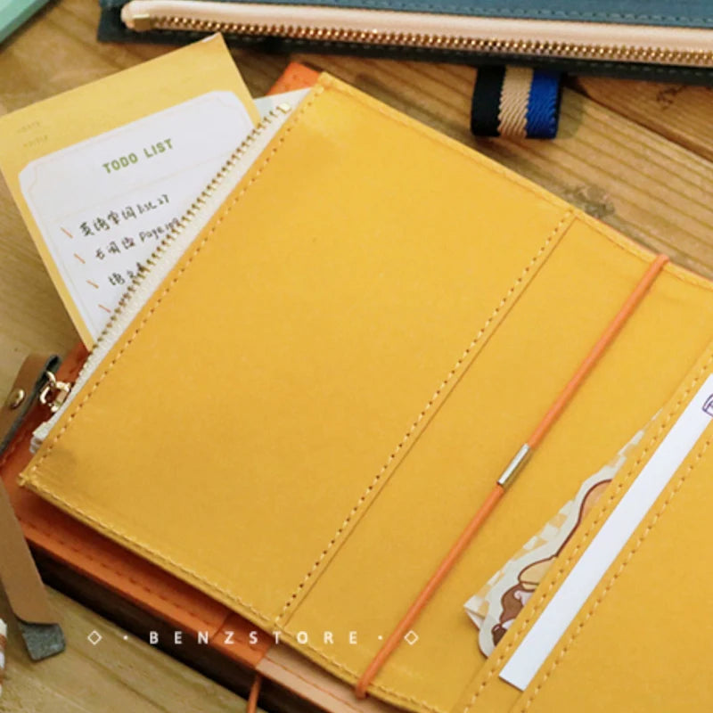 Fromthenon Travel Notebook with Special Paper – Washable Zipper Storage Bag, Pen Case & Stationery Organizer Supplies