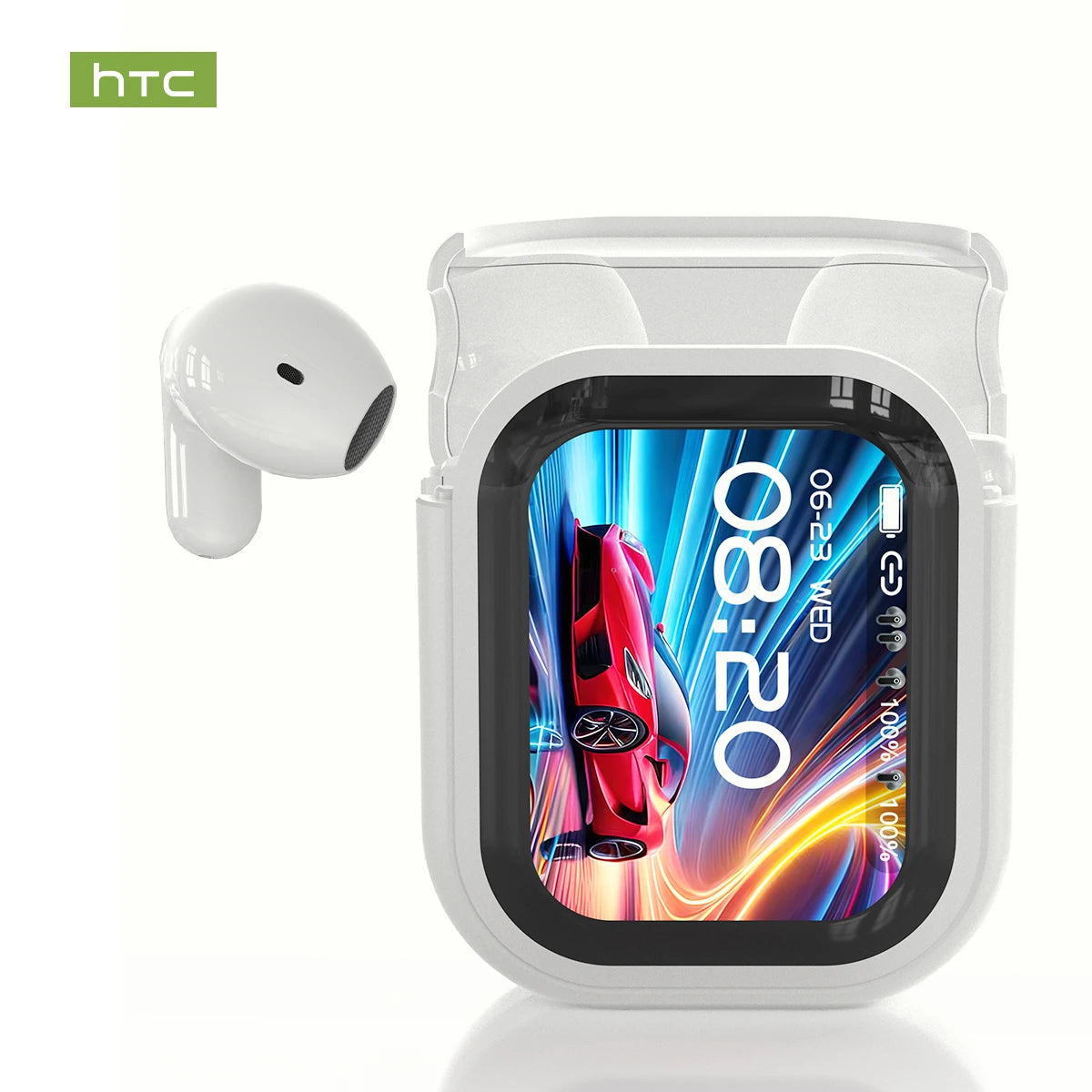 HTC NE20 Bluetooth 6.0 Translator Wireless Earbuds – Real-Time Translation Headphones, IPX4 Waterproof, Long Battery Life