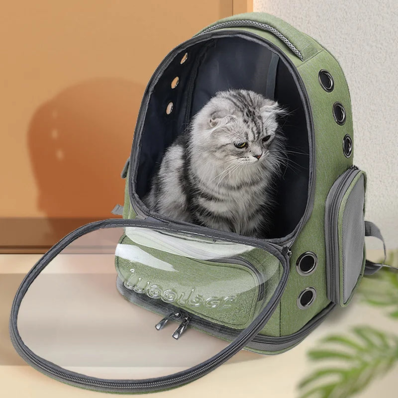 Transparent Pet Cat Carrier Bag - Outdoor Travel Backpack for Cats and Small Dogs, Breathable Carrying Bag, Pet Supplies