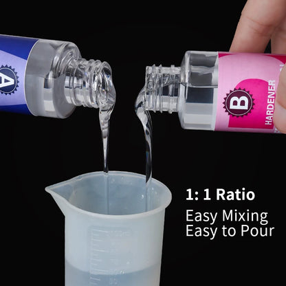 1:1 Crystal Clear Epoxy Resin Kit – High Gloss, Bubble-Free Art Resin for Coating, Casting & DIY Jewelry Making