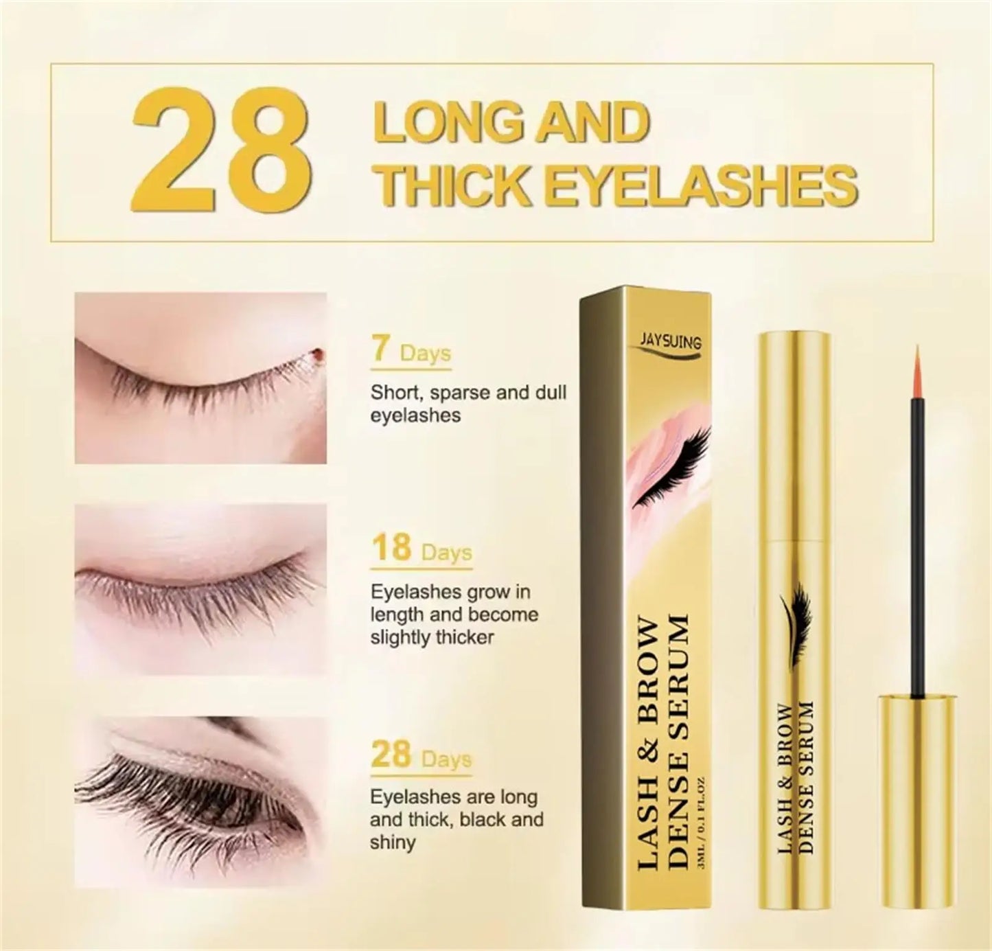 Fast Eyelash Growth Serum – 7-Day Natural Enhancer for Longer, Fuller, Thicker, Curled Lashes, Eye Care & Makeup