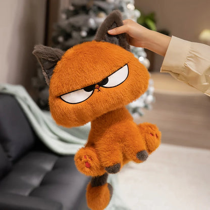 25CM Cute Orange Cat Plushie – Soft Kawaii Stuffed Animal Toy for Kids, Birthday & Halloween Gift