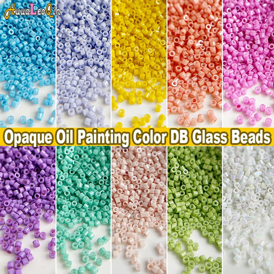 Oil Painting Color Glass Seed Beads - 11/0 Loose Spacer Beads for DIY Jewelry Making, Sewing & Craft Accessories