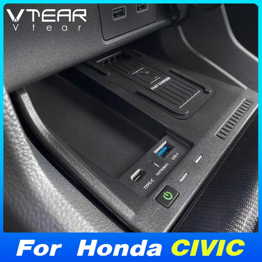 Honda Civic FE Wireless Charger - Fast Charging Pad for 2022–2025 11th Gen Models