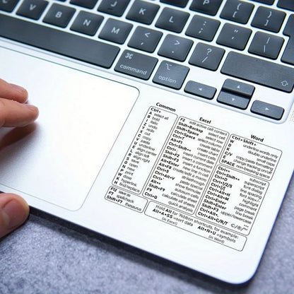 Keyboard Shortcut Stickers - Self-Adhesive Quick Reference Labels for Windows, Excel & Word