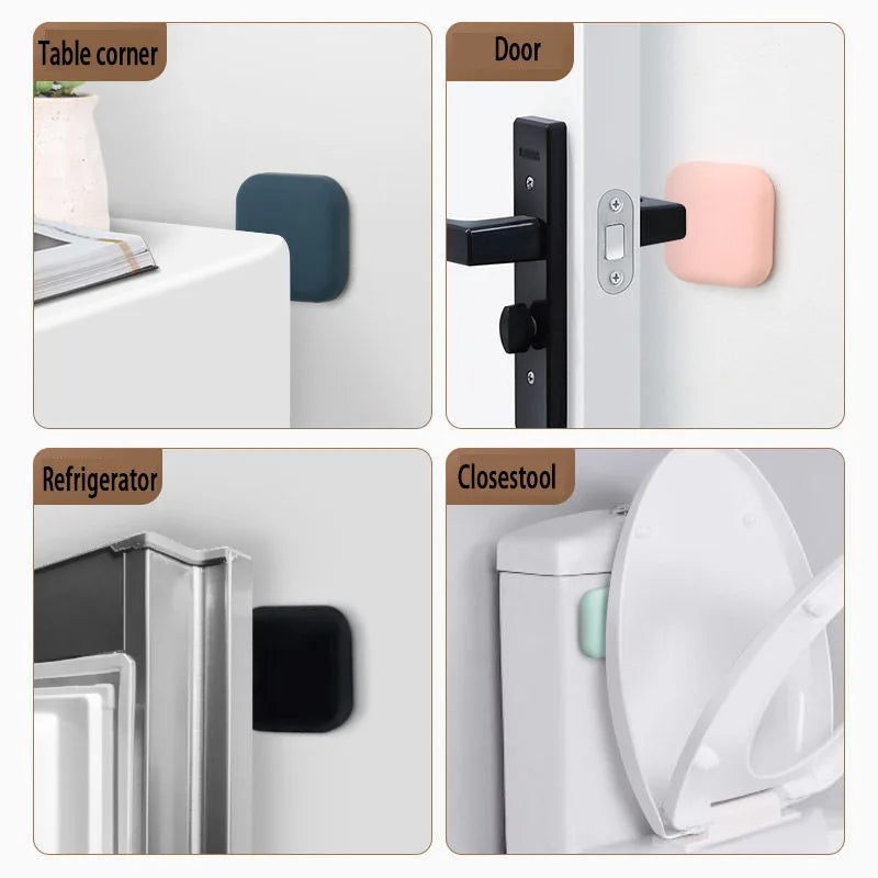 Silicone Door Stopper Handle Bumpers - Self-Adhesive, Mute, Anti-Shock Protection - Home Improvement Wall Protector Pad for Porte