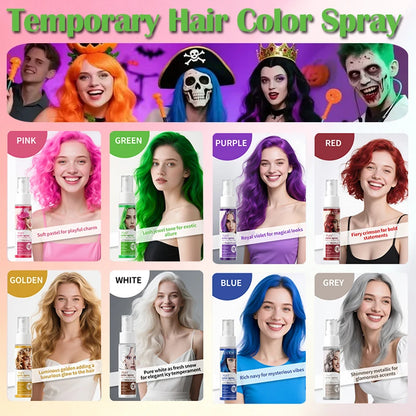 Temporary Hair Color Spray - Washable Instant Hair Dye for Multi-Color DIY Styling, Parties & Salon Looks